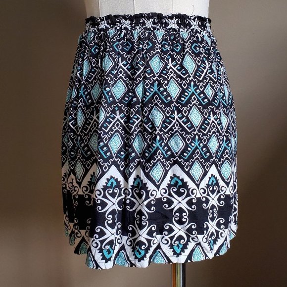 Angie Geometric Printed Summer Mini Skirt Medium - Picture 9 of 12